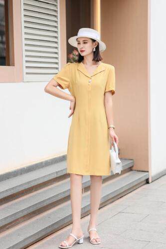 阳离子醋酸连衣裙，女装连衣裙，雪飞诗