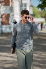 羊绒衫男装翻领山羊绒商务内搭纯色保暖打底毛衣男装，男装羊绒套衫，美创羊绒