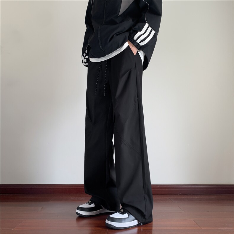 抖音品质秋季新款潮流褶皱设计宽松冲锋裤B315-K24338-特p35控68图片