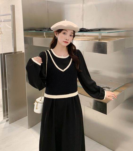 韩系连衣裙，女装连衣裙，E莎