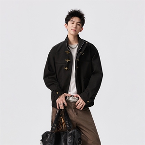 （现货）春季牛皮绒飞机扣复古防风立领夹克皮衣外套P100控199，男装夹克，星座216-1