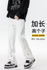 加长版裤子男高个子春秋微喇牛仔裤185cm110直筒KZ015P60加绒P70，男装牛仔裤，电商B312