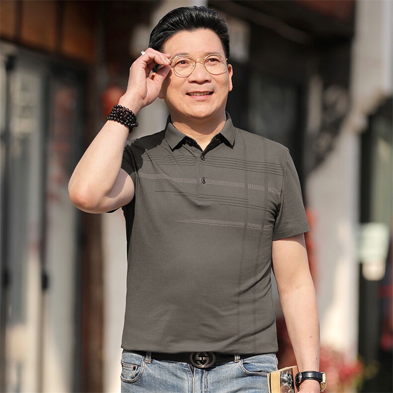 polo衫男士短袖t恤夏季薄款翻领半袖商务保罗休闲带领短袖上衣,男装T恤,电商B212（原钱塘6029）