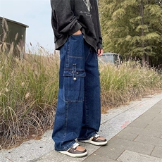 牛仔裤男秋季潮大码休闲裤子高街NK906P50，男装牛仔裤，星座1116-2