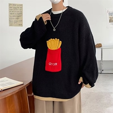 秋冬加厚毛衣男韩版潮流宽松日系针织衫ins港风慵懒外套M864-P44，男装针织衫/毛衣，星座512-2