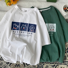 高点击中性风短袖t恤纯棉夏学生宽松半袖416B-1-DT91-P25限39，男装T恤，星座416B-1