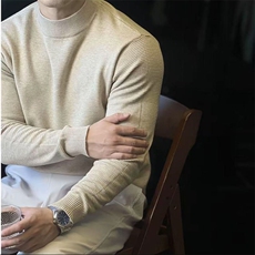 现货横条毛衣男半高领打底衫针织衫8881-P50，男装针织衫/毛衣，星座1012-1