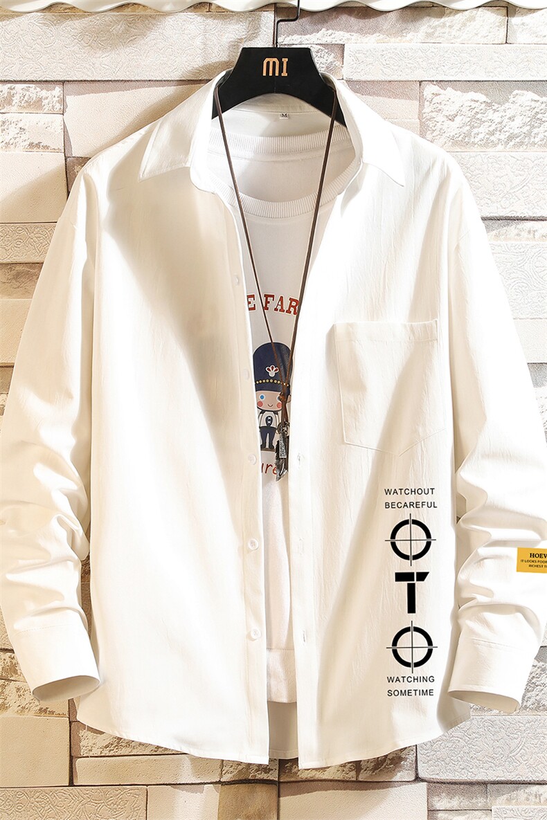 CS15114-P38加绒款-P48长袖衬衫男士大码宽松衬衣男寸衫砖墙,男装衬衫,电商A040A
