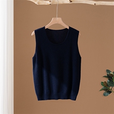 2025年秋季新款百搭女士圆领无袖马甲，女装羊绒衫，澳冬特羊绒