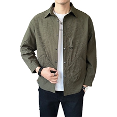 春季店主风新款翻领休闲工装简约时尚夹克外套男JK152-P110，男装夹克，电商A413