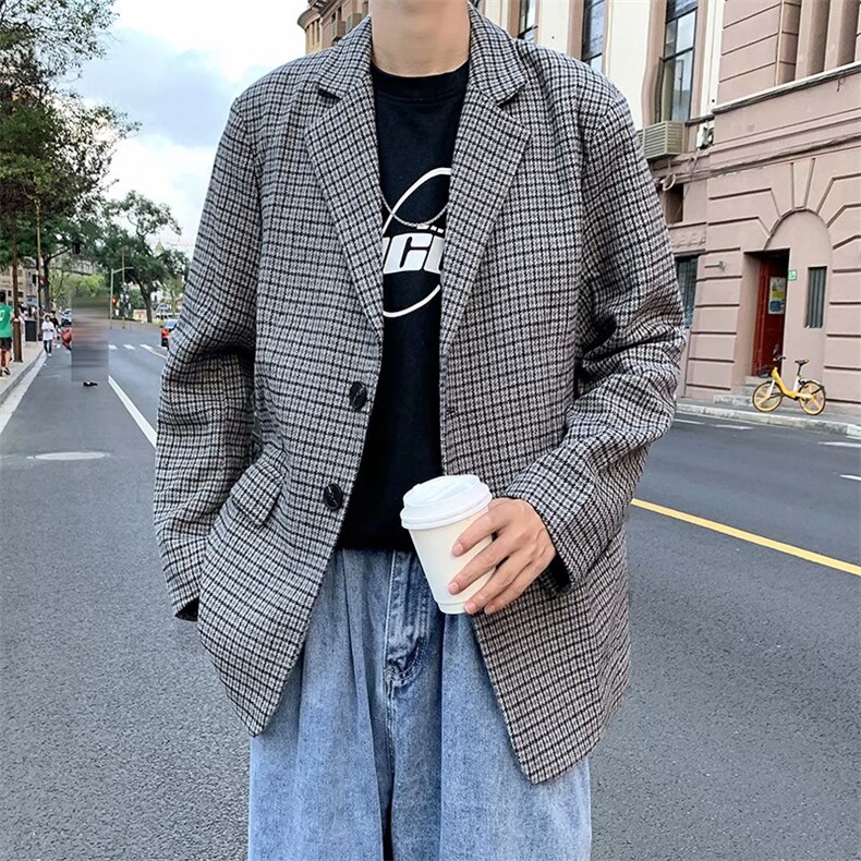 男士格子西装外套K665P63,男装西服,星座1116-2