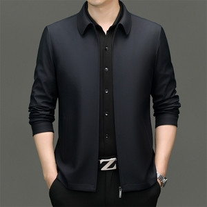 XL-K8508秋冬新款男士夹克翻领商务休闲时尚青年男装纯色外套图片