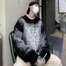 针织衫男韩版潮流高街帅气拼色2023冬季新款ins宽松毛衣MZ132-P62，男装针织衫/毛衣，星座412-3