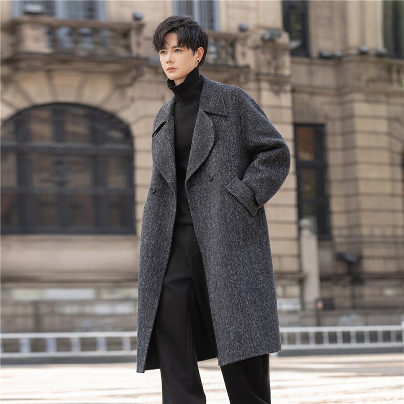 绵羊毛羊驼毛大衣双面毛呢大衣外套男呢子加厚N95292-P535控1149，男装毛呢大衣，电商A355（原A415）