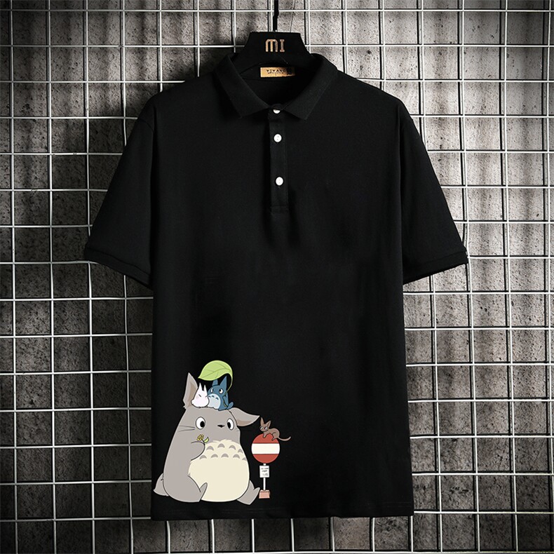 PL57152-P35 翻领短袖polo衫男大码胖子半袖t恤男有领保罗衫图片