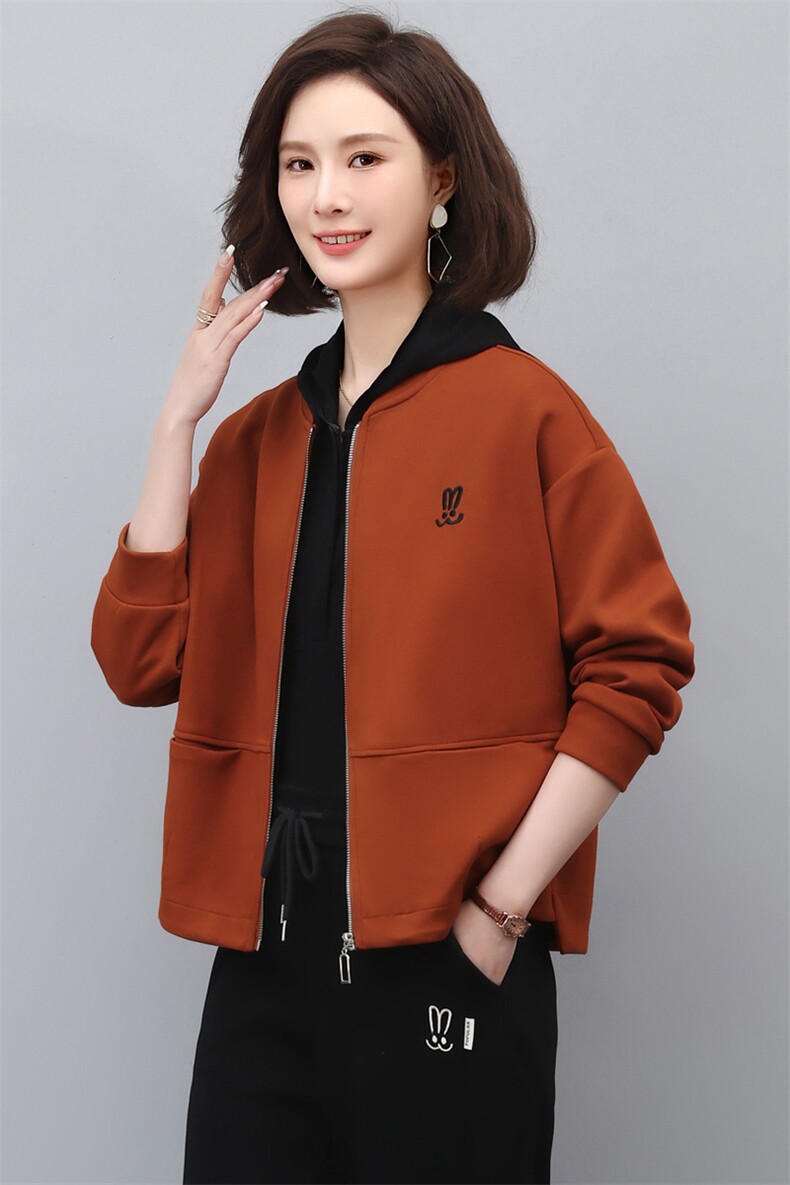 2023年春季新款韩版休闲百搭短外套女士短款拉链开衫气质减龄夹克,女装短外套,简韵佳
