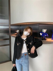 2021三色小金丝小香风外套图片