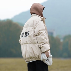 2024年美式高街棉服男冬季假两件加厚棉衣休闲复古棉袄，男装棉衣，星座716-2