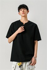 主推特批250克男装夏季新款大码宽松短袖T恤夏装V领打底衫S399P20，男装T恤，电商A233-1