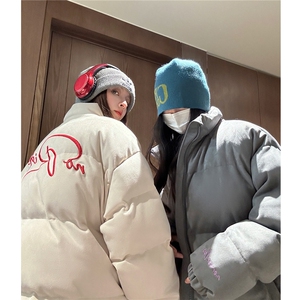 中性风 美式鹿皮绒情侣羽绒棉服面包服棉衣外套男女 H913 P128图片