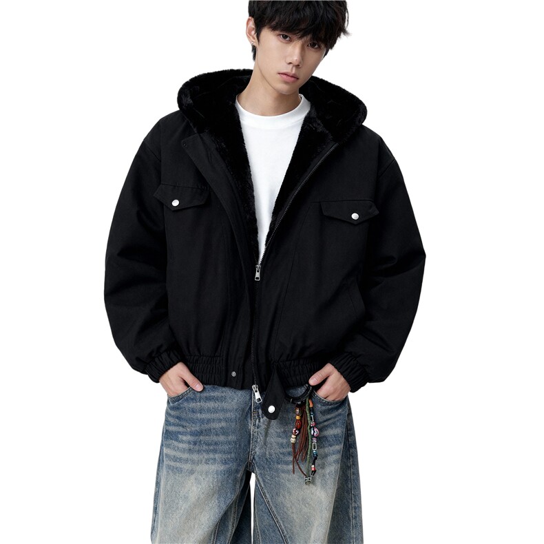 25冬美式中性情侣连帽座山雕内里全毛加厚保暖外套705-M75-P118,男装棉衣,星座705-1