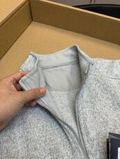 灰色抓绒衣外套男cleanfit拉链立领美式复古开衫卫衣LA2399-P69，女装短外套，星座1008
