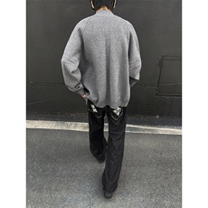 YK86098-P50腈纶45%锦纶24.3%聚酯纤维30.7%立领拉链开衫毛衣男，男装针织衫/毛衣，电商A086-1