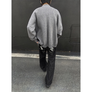 YK86098-P50 腈纶45%锦纶24.3%聚酯纤维30.7%立领拉链开衫毛衣男图片