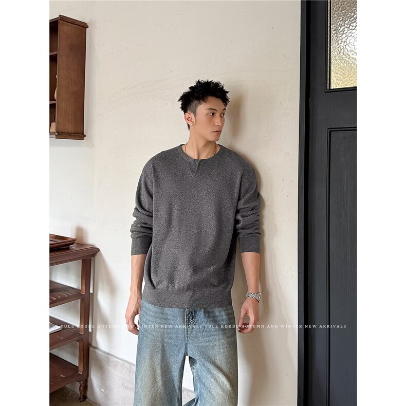 黑色内搭打底衫男女2025新款春秋冬季洋气长袖纯色休闲百搭上衣,男装T恤,星座506A