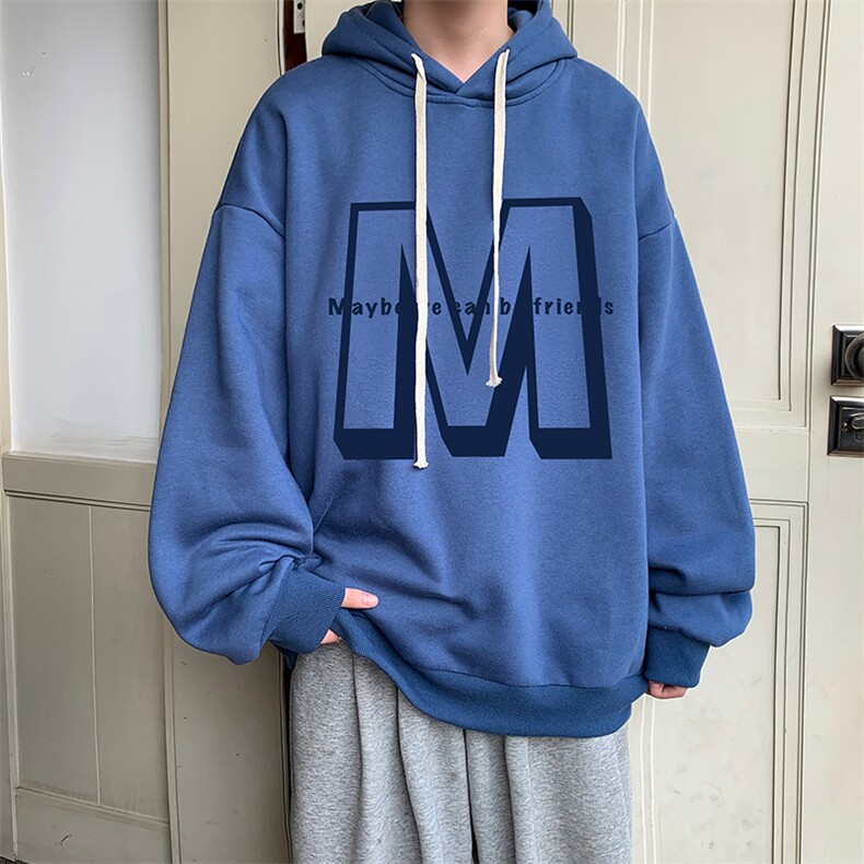 纯棉连帽卫衣男大码运动帽衫宽松薄WY2260-P35加绒款-P40,男装卫衣,电商A040