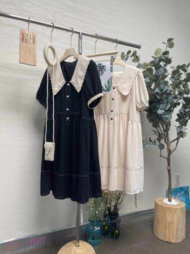 【现货】夏季新款娃娃领减龄连衣裙，女装连衣裙，KEYI