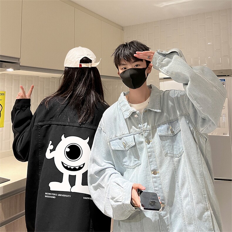 牛仔夹克男大码牛仔外套男茄克NJ77327-P60加绒款-P75,男装夹克,电商A040