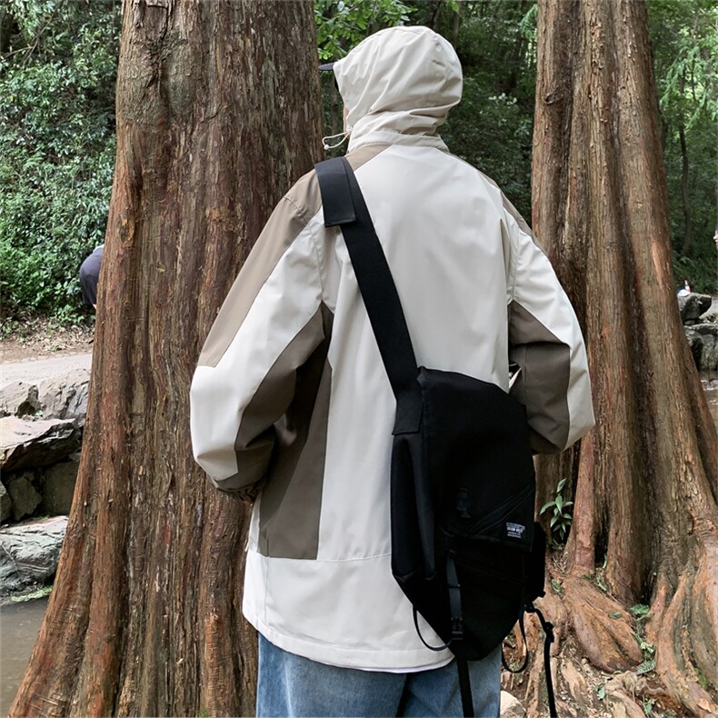 机能冲锋衣男女春秋潮流拼色登山服外套宽松连帽防风夹克CF76-P68,男装夹克,星座1008