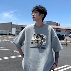 量大优！供视频！港风华夫格短袖T恤半袖男HT222-特P18，男装T恤，电商B367