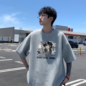 量大优！ 供视频！港风 华夫格短袖T恤半袖男HT222-特P18图片