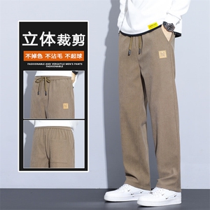 重磅常规款直筒休闲裤男秋冬新款潮流大码宽松运动卫裤CK587-P35图片