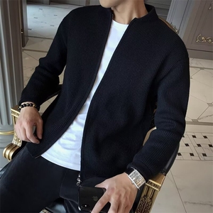 B503针织开衫外套休闲简约拉链毛衣男图片