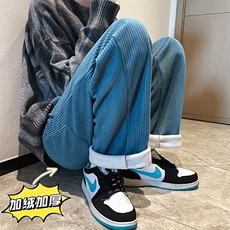B221秋冬加绒雪尼尔灯芯绒直筒裤LK21198-P55常规P50加绒控78，男装休闲裤，电商B221