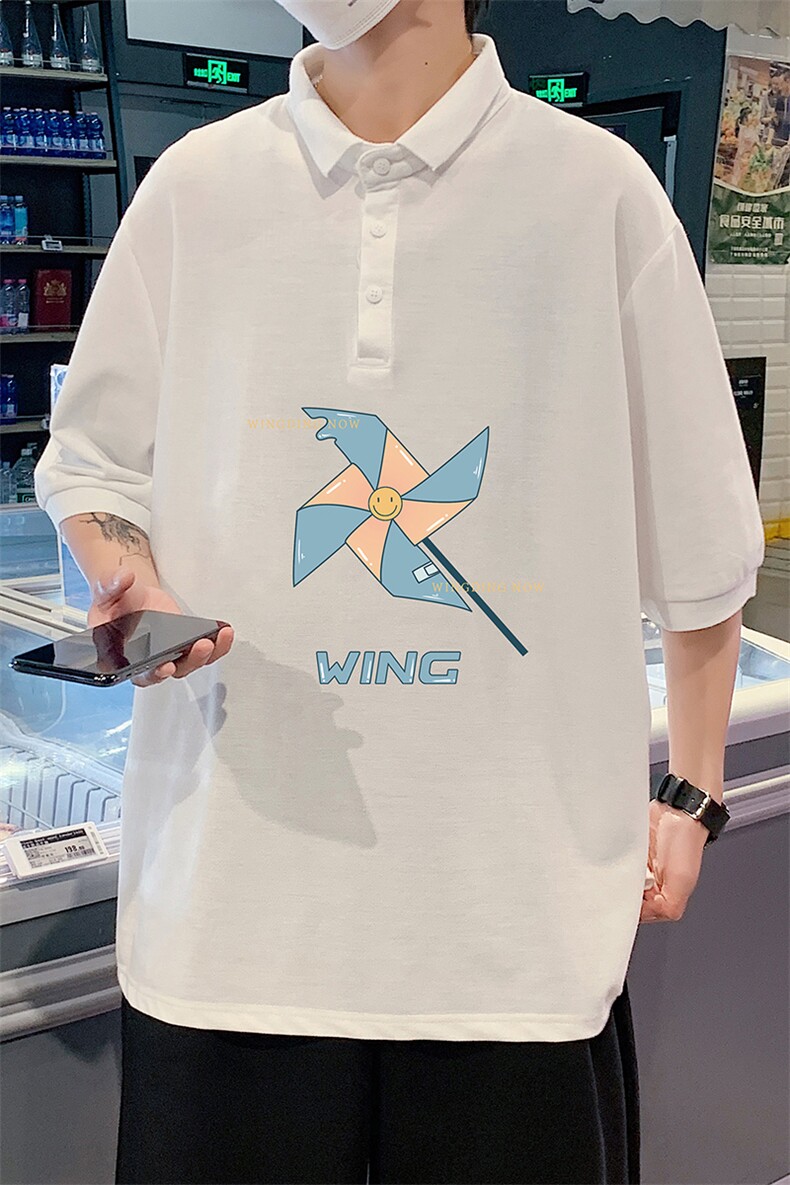 PL57112-P35翻领短袖polo衫男大码胖子半袖t恤男有领保罗衫模特,男装Polo衫,电商A040