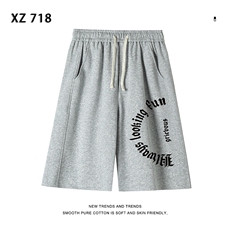 休闲短裤男士夏季新款五分裤子烫画工艺宽松中裤XD1717特批35，男装休闲裤，星座718