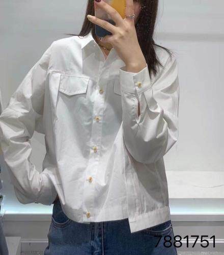 春季新款衬衫，女装衬衫，影白