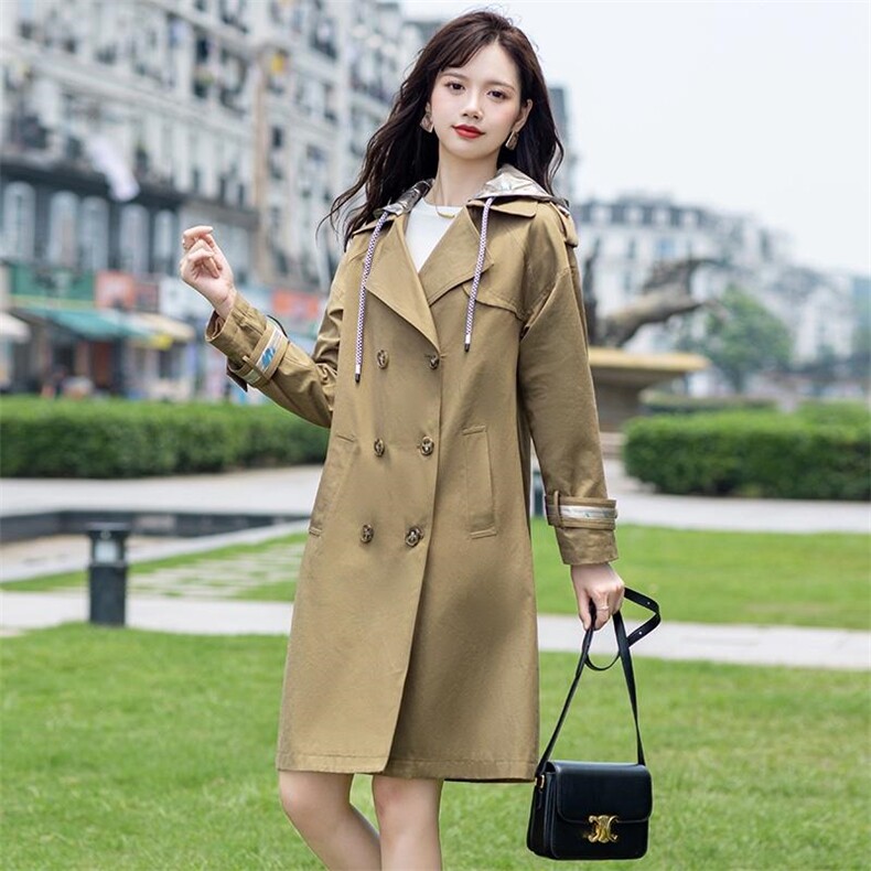 时尚风衣，女装风衣，水恋百合