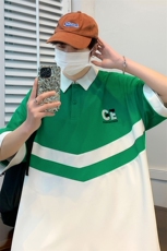 2024夏上新学生撞色拼接半袖运动休闲短袖T恤男女628-P40控价68，男装T恤，电商A441-1