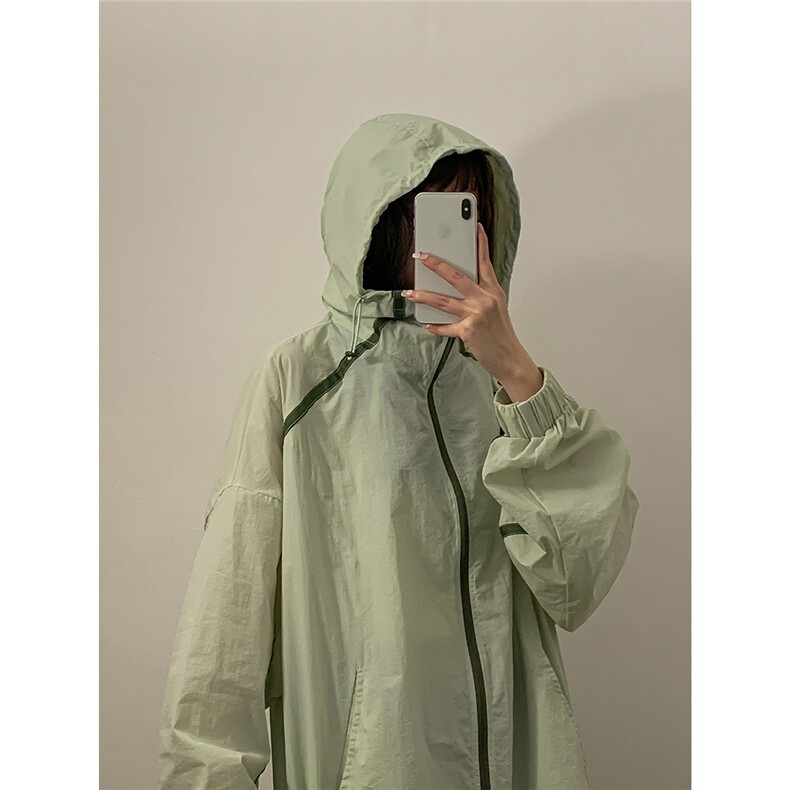 中性风黄灯连帽滚边设计防晒衣女潮牌防晒服男FS77005P45控68,男装夹克,星座226-1