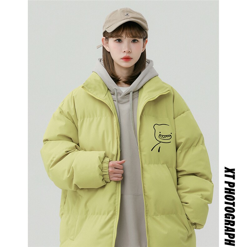 中性风23冬季时尚百搭宽松字母印花棉服外套MY62058P85控118,男装棉衣,电商A268