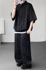 可拆开卖！立领POLO衫短袖t恤套装男生休闲运动青少年搭配帅气夏，男装T恤，电商B312