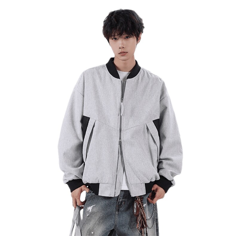 棒球领男工装夹克休闲潮牌高品质立领休闲外套A436-6107-P75,男装夹克,电商A436