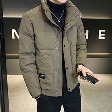 2025新款羽绒服男冬季外套短款保暖连帽外套A313-6310-P165，男装羽绒服，电商A313