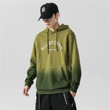 秋季渐变色套头卫衣男连帽百搭宽松运动休闲男潮牌DF73T，男装卫衣，电商A102