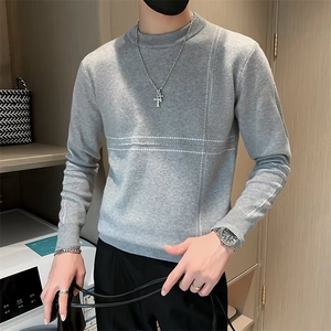 2024夏秋季新款男休闲轻奢莱赛尔凉感抗皱针织T恤S571/P48图片